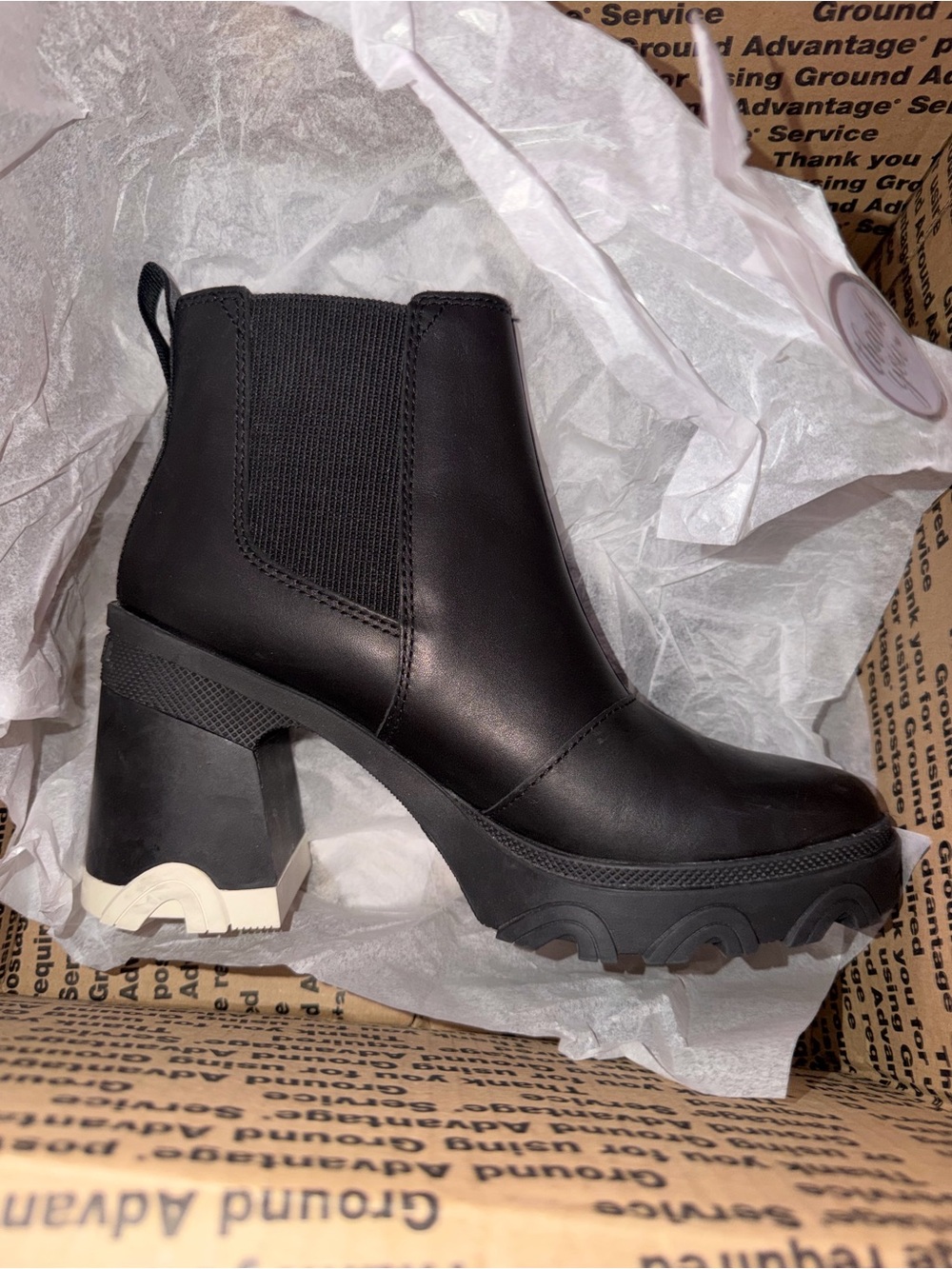 Sorel Brex Waterproof Platform Block Heel Chelsea Boot